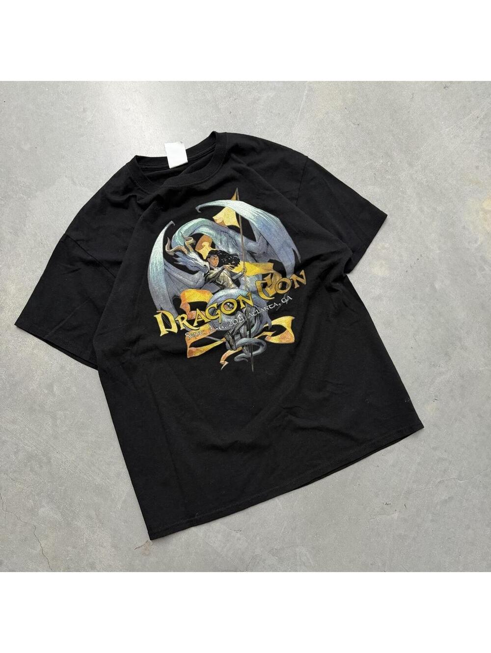 Dragon Con 2021 Atlanta GA Fantasy Convention Graphic T Shirt Large Black